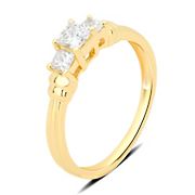 1.00 ct. t.w. 3-Stone Diamond Engagement Ring in 14k Yellow Gold