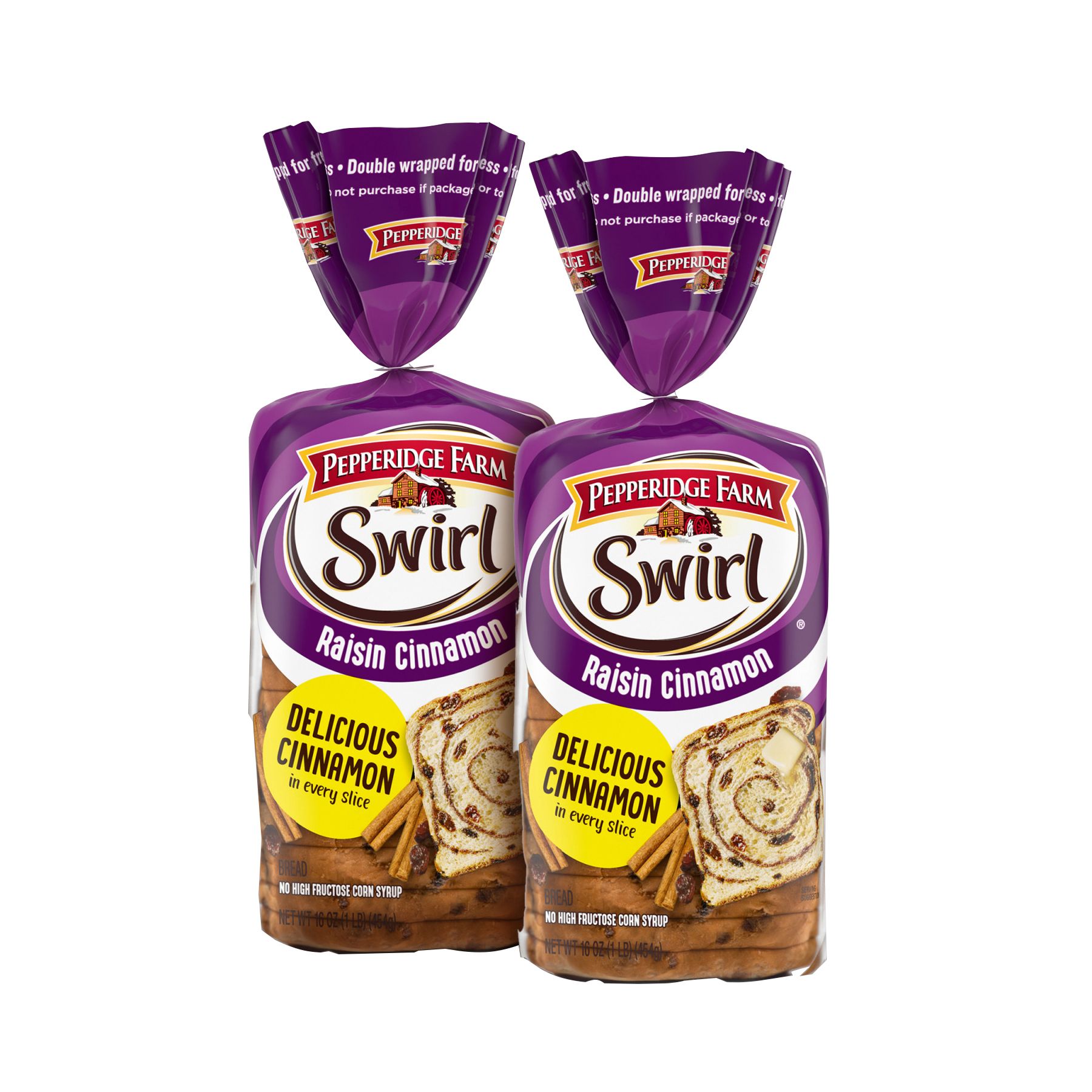 Pepperidge Farm Raisin Cinnamon Swirl Breakfast Bread, 2 pk./16 oz.