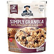 Quaker Simply Granola Oats, Honey, Raisins and Almonds, 2 pk./34.5 oz.