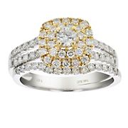 Amairah 1.00 ct. t.w. Diamond Wedding Bridal Ring in 14k Two-Tone Gold, Size 5