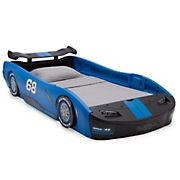 Delta Children Turbo Race Car Twin Size Bed - Blue