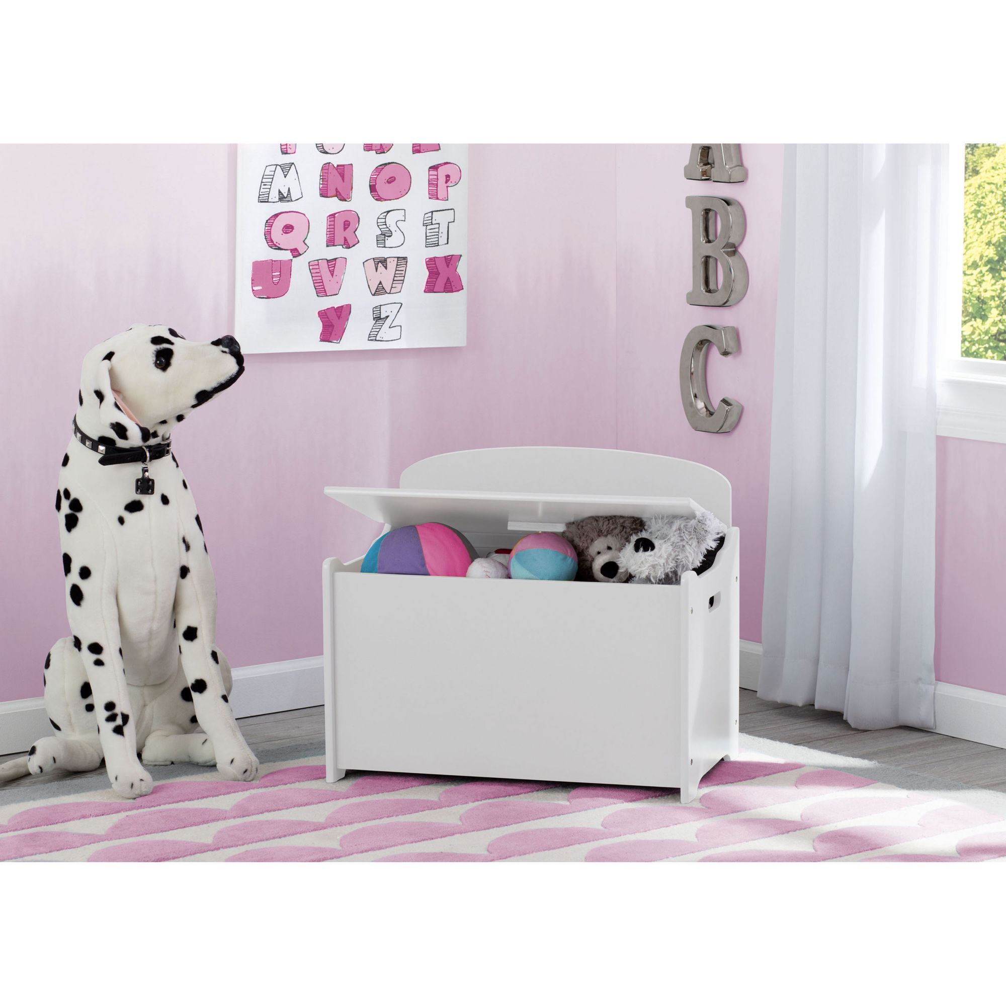 Delta Children MySize Deluxe Toy Box - White