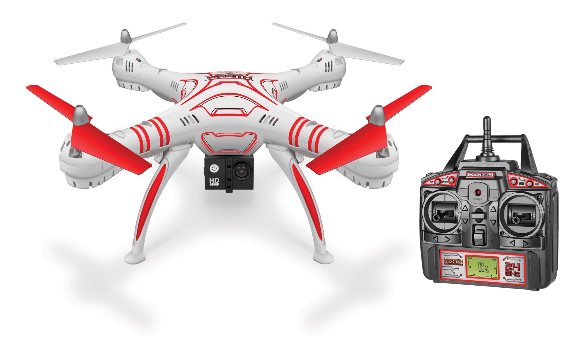 World Tech Toys Wraith 1080p Camera Quadcopter Spy Drone