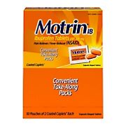 Motrin IB Ibuprofen Tablets for Pain & Fever, 200mg/50 pk. of 2 ct.