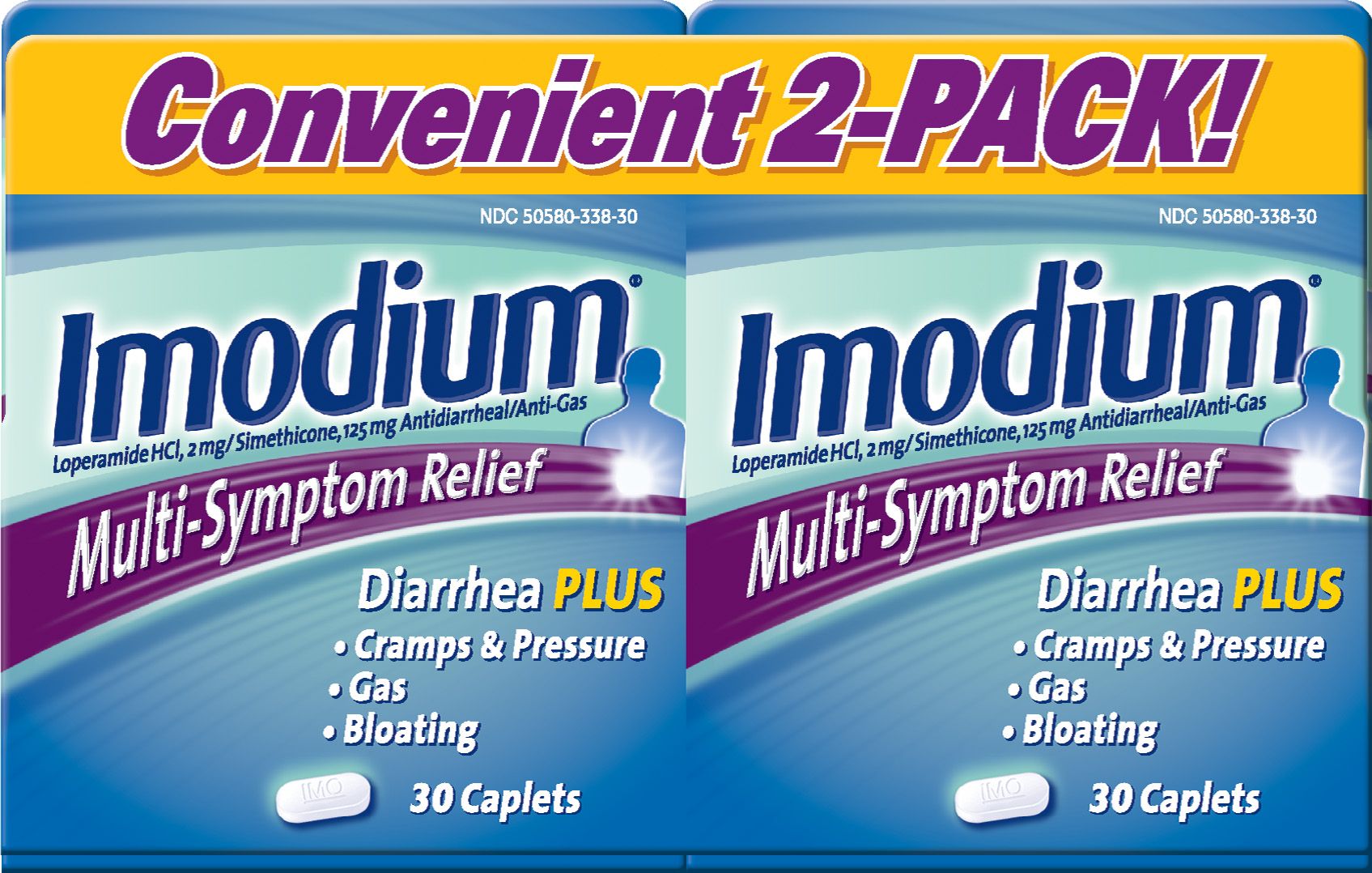 Imodium Multi Symptom Gas Relief And Anti Diarrheal Remedy Caplets 2 Pk 30 Ct Bjs Wholesale Club