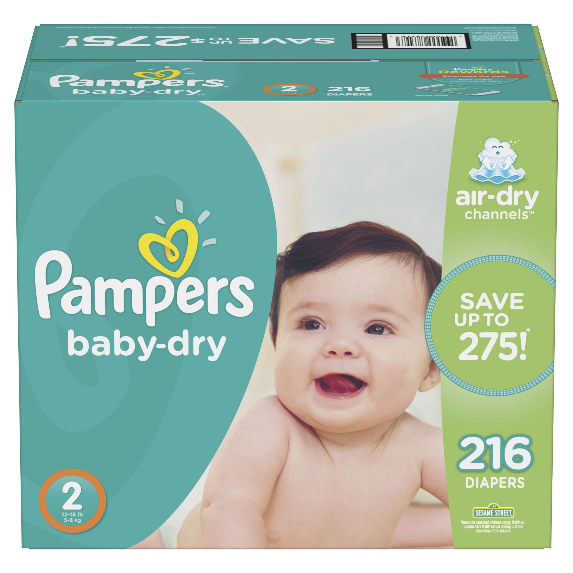 Pampers Baby Dry Diapers (Select Size)