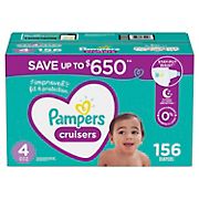 Pampers Cruisers Diapers, Size 4, 156 ct.