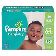Pampers Baby Dry Diapers, Size 5, 156 ct.
