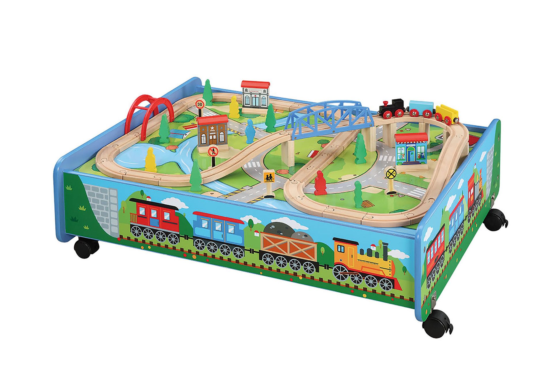 Kidkraft city explorer's train set and table on sale