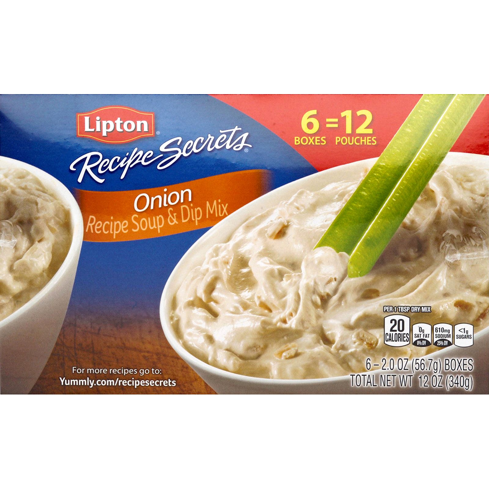 Lipton Recipe Secrets Onion Recipe Soup & Dip Mix, 1.9 oz (Pack of 12)