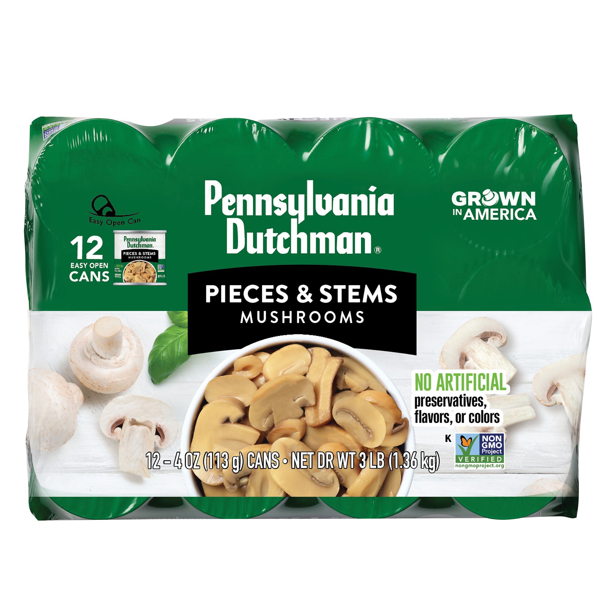 Pennsylvania Dutchman Mushroom Pieces and Stems, 12 pk./4 oz.