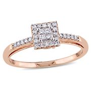 .19 ct. t.w. Diamond Ring in 10k Rose Gold, Size 6
