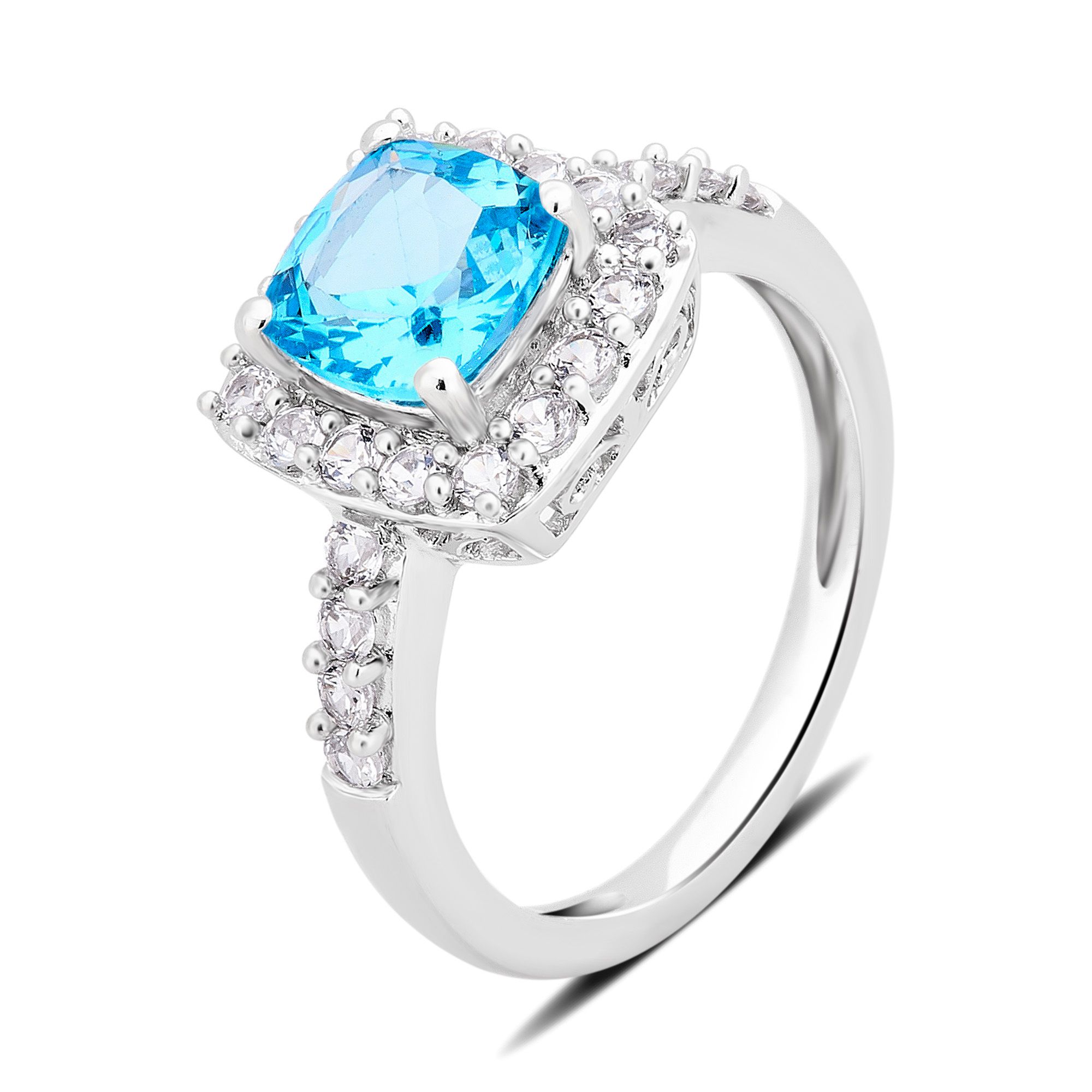 1.50 ct. t.w. Topaz and White Sapphire Ring in Sterling Silver