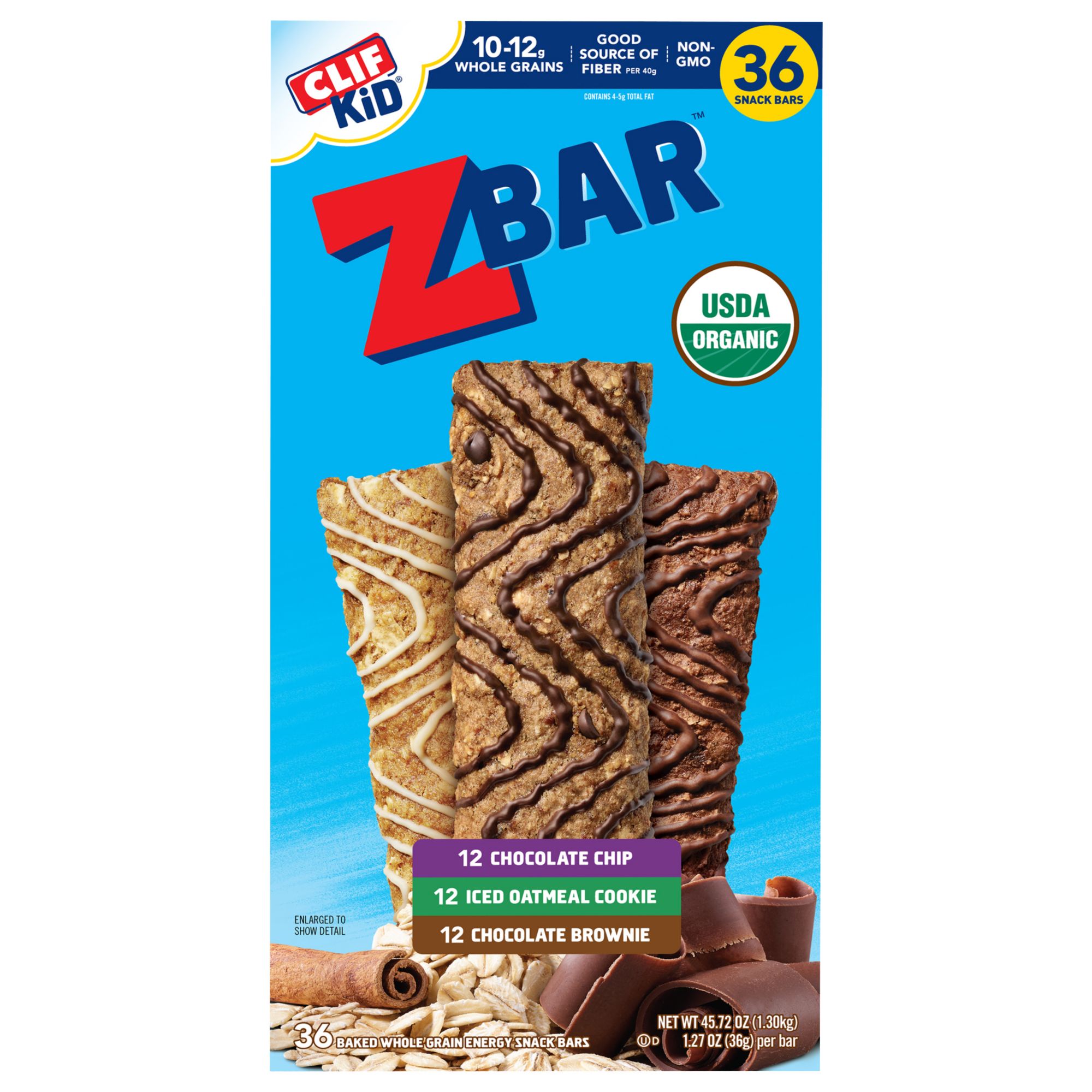 Clif Kid ZBar Variety Pack, 36 pk./1.27 oz.