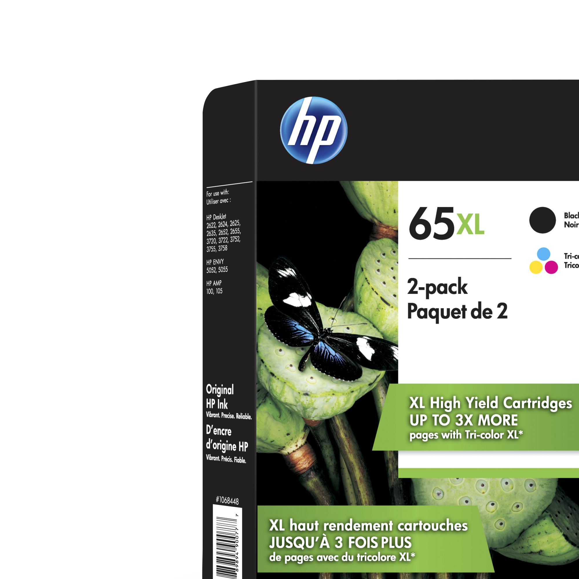 HP Inc. 65 XL Combo Ink Cartridges, 2 pk.