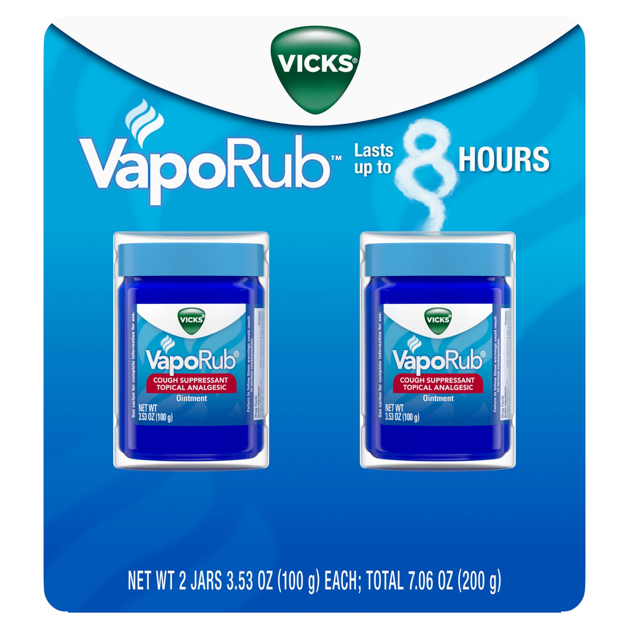 Vicks VapoRub Original Cough Suppressant Topical Analgesic Ointment, 3.53  oz.