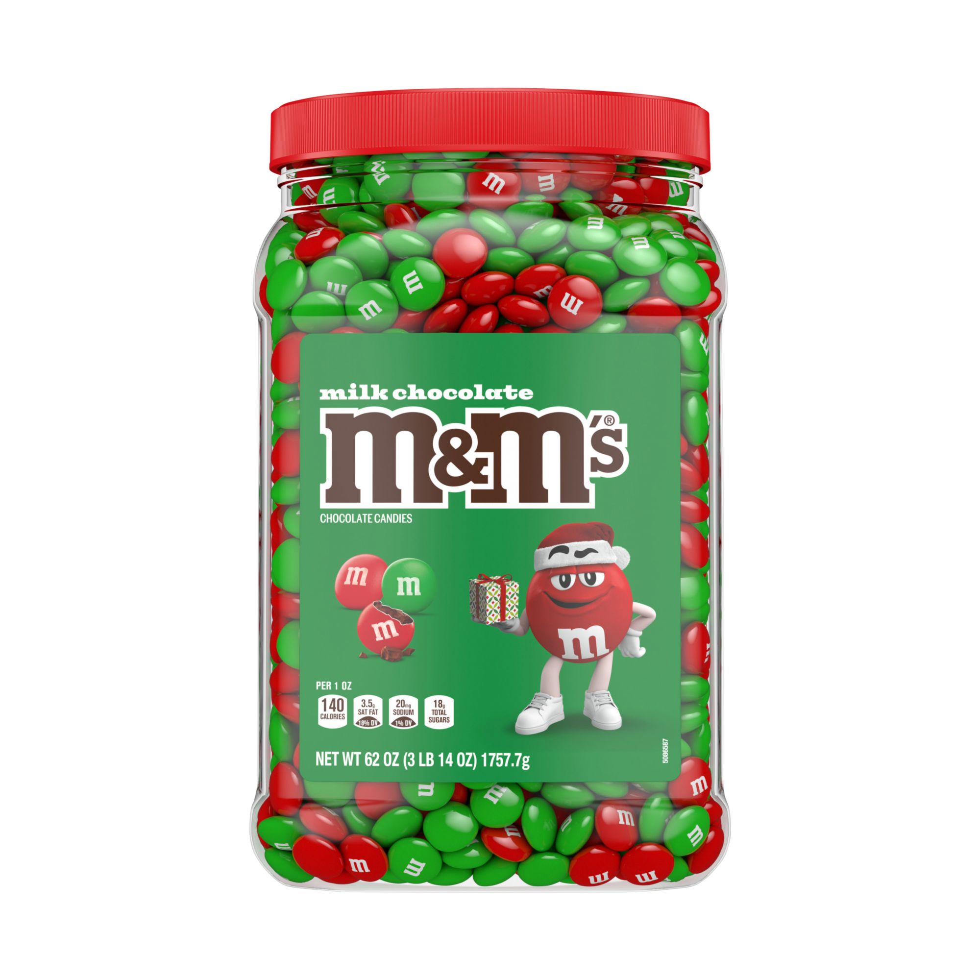 M&M'S Holiday Milk Chocolate Christmas Candy, 62 oz.