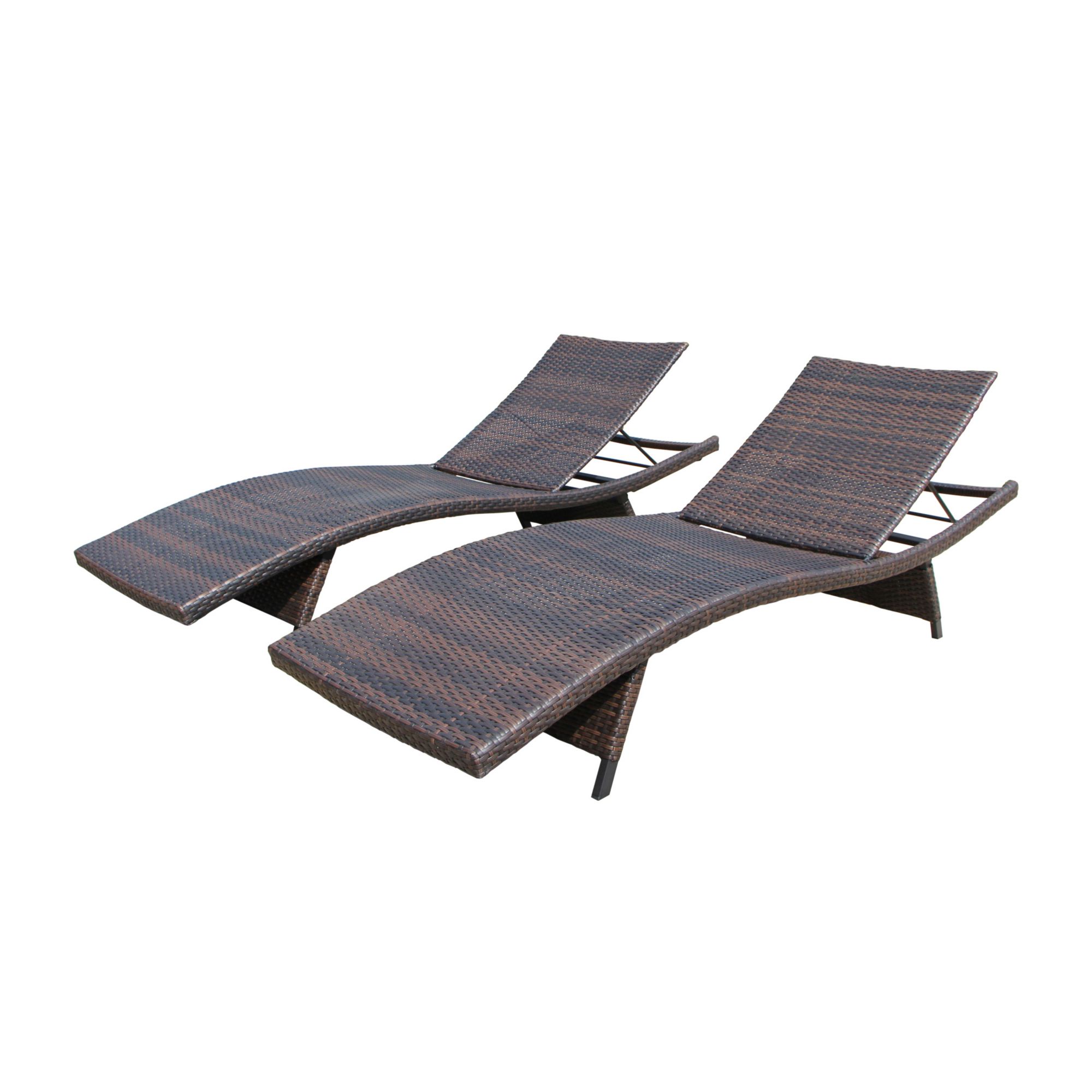 Berkley Jensen Wicker Chaise 2 Pk. Brown