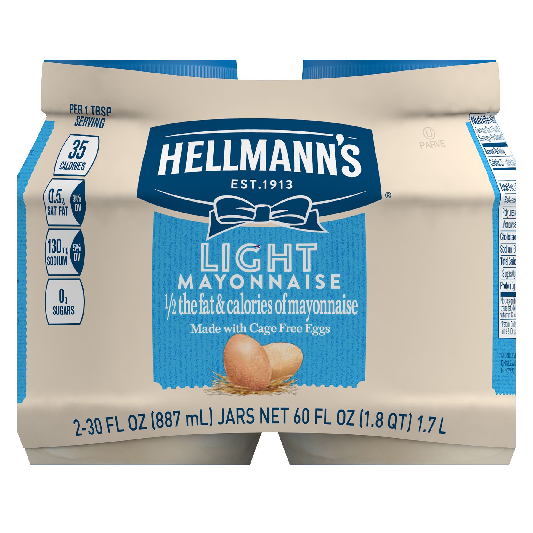 Hellmann's Light Mayonnaise, 2 ct./30 oz.