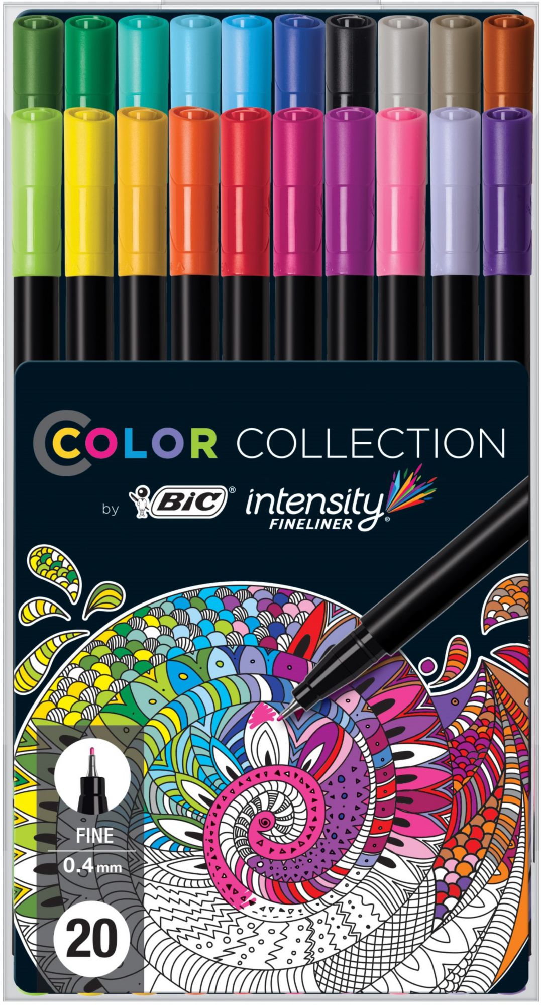 BIC Intensity Fineliner Color Collection Pens, 20 pk.