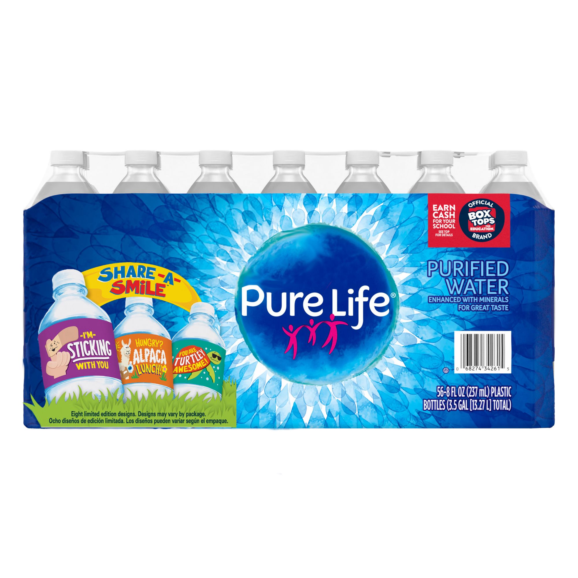 Pure Life Purified Bottled Water, 8 Ounce, 24-pack