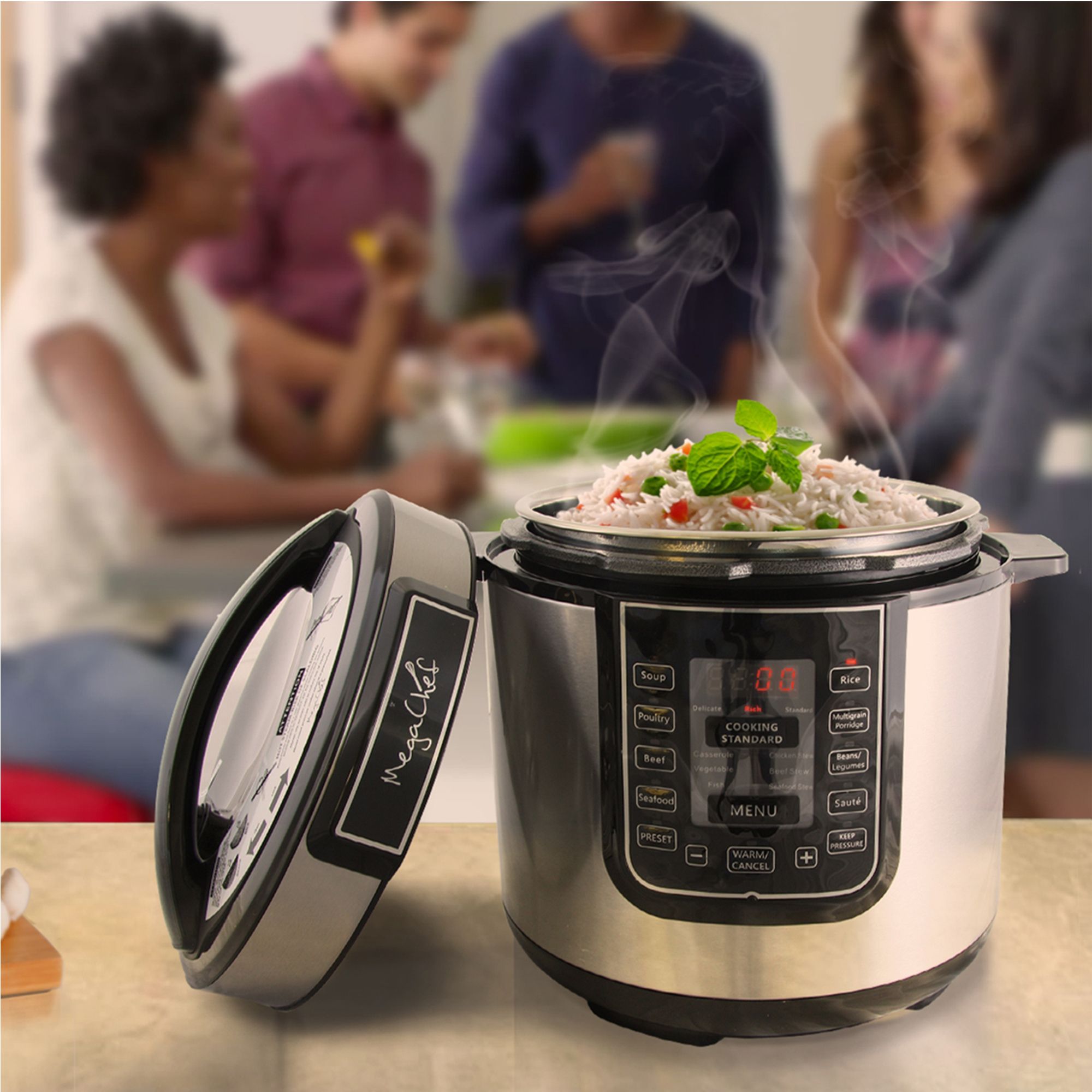 AROMA 14-Cup Cooked 3 Qt. Select Rice Grain Cooker ARC-757SG