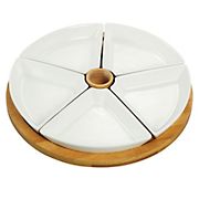 Elama Lazy Susan Serving Tray with Serving Bowls