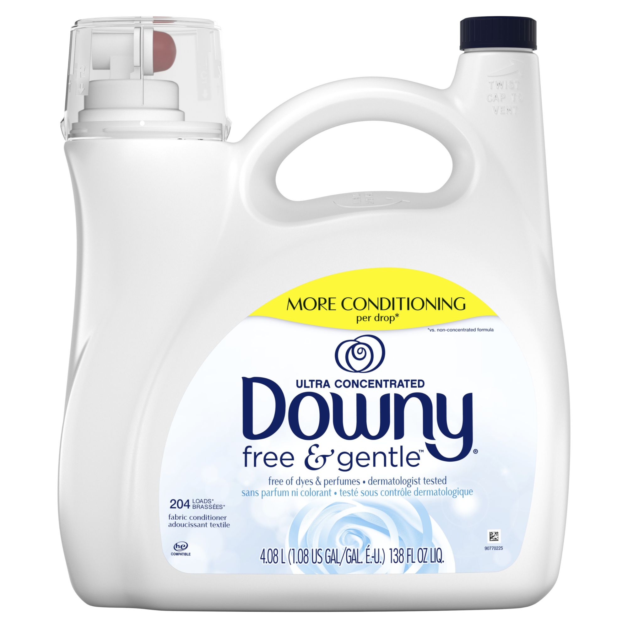 ULTRA DOWNY 'free & gentle' LIQUID FABRIC SOFTENER IS