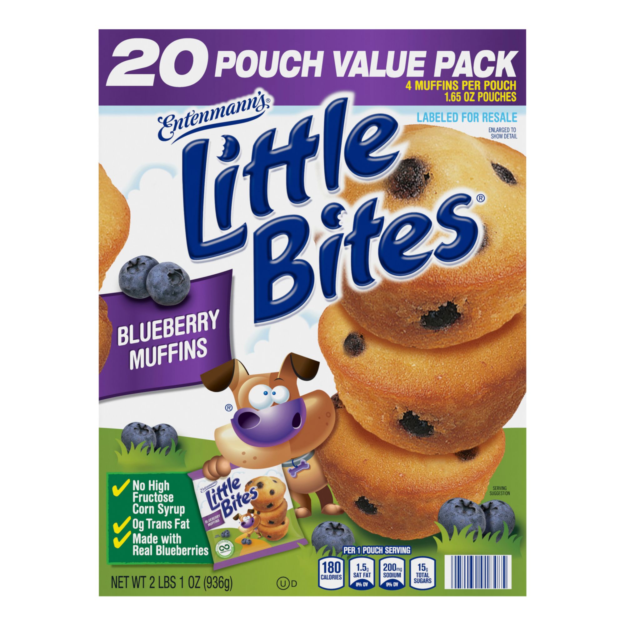 Entenmann's Little Bites Blueberry Muffins, 20 pk./1.65 oz.