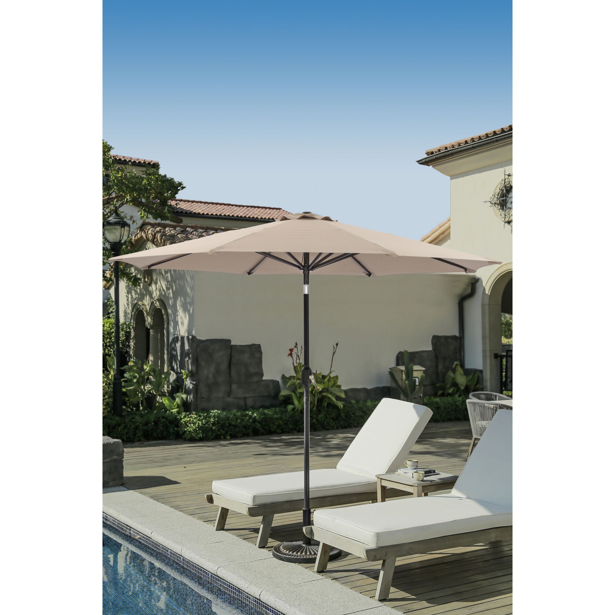 Berkley Jensen 9' Aluminum Umbrella - New Sand