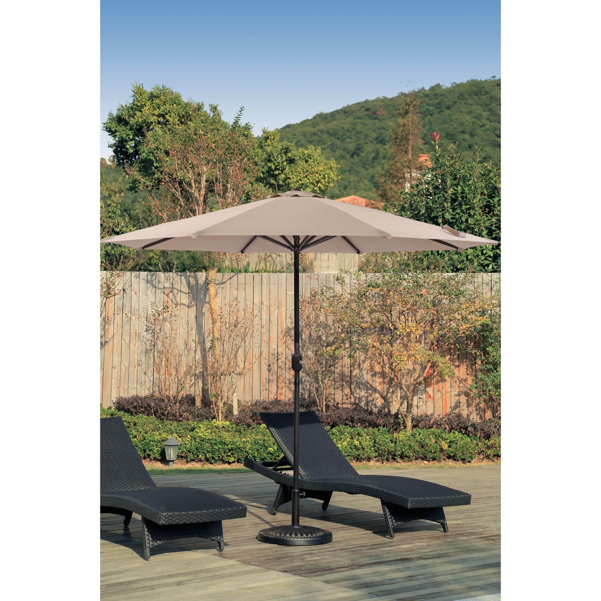 Berkley Jensen 11' Aluminum Umbrella - New Sand