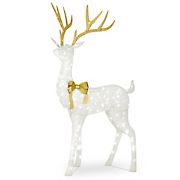 National Tree Company 75&quot; Pre-lit Crystal White Standing Buck