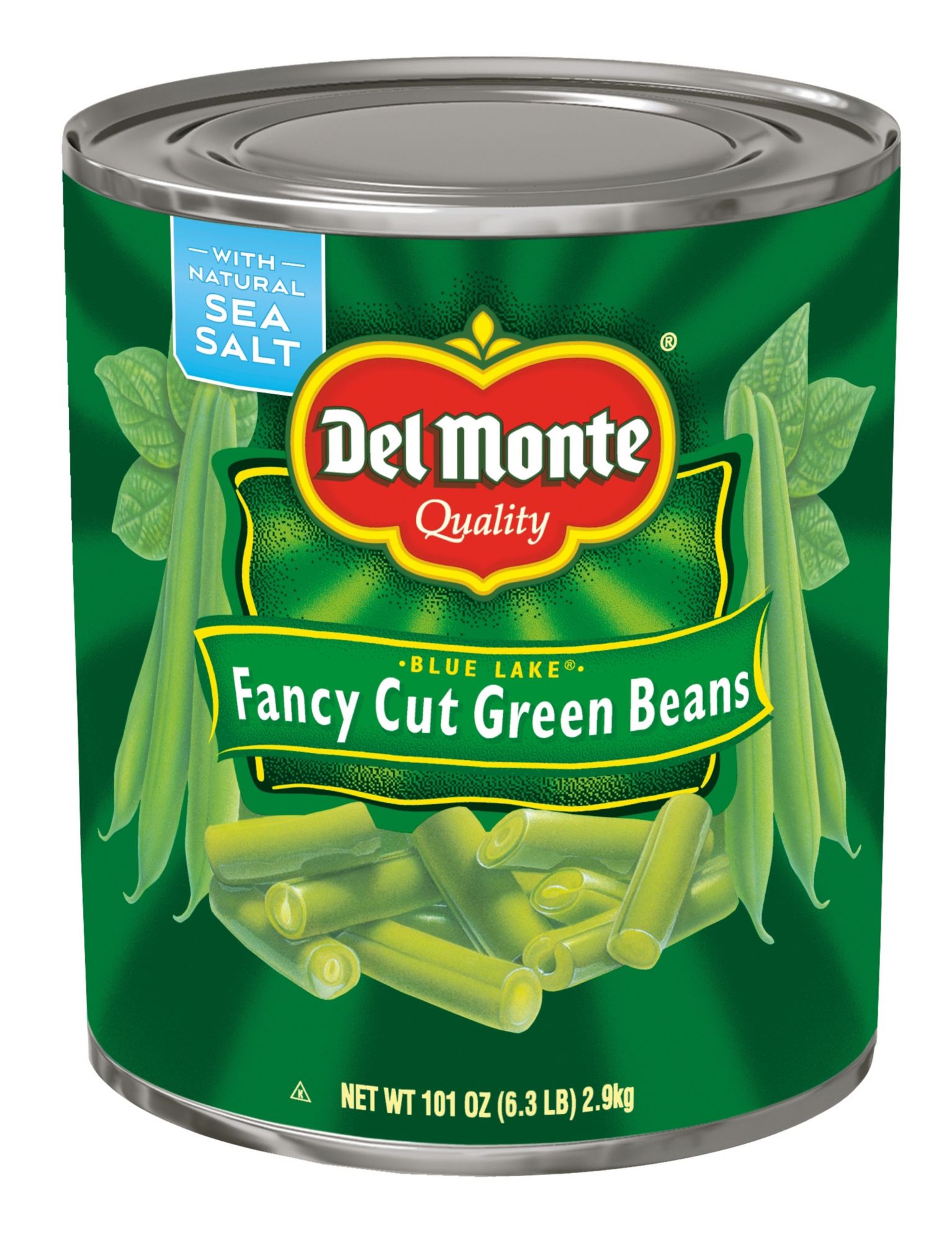 Del Monte Blue Lake Fancy Cut Green Beans, 101 oz.
