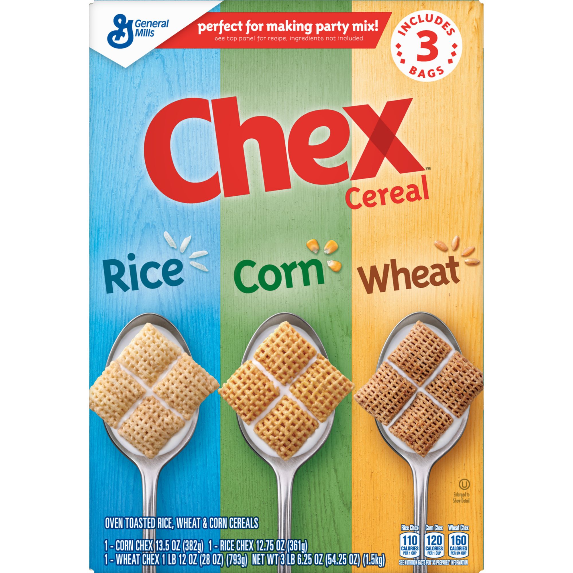 Chex Cereal Party Mix Variety Pack, 3 ct. | BJ's Wholesale Club
