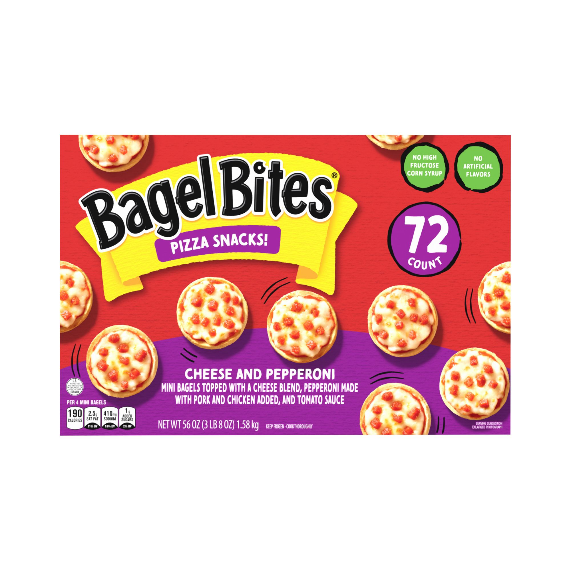 Bagel Bites Cheese & Pepperoni Mini Pizza Bagels, 72 ct.