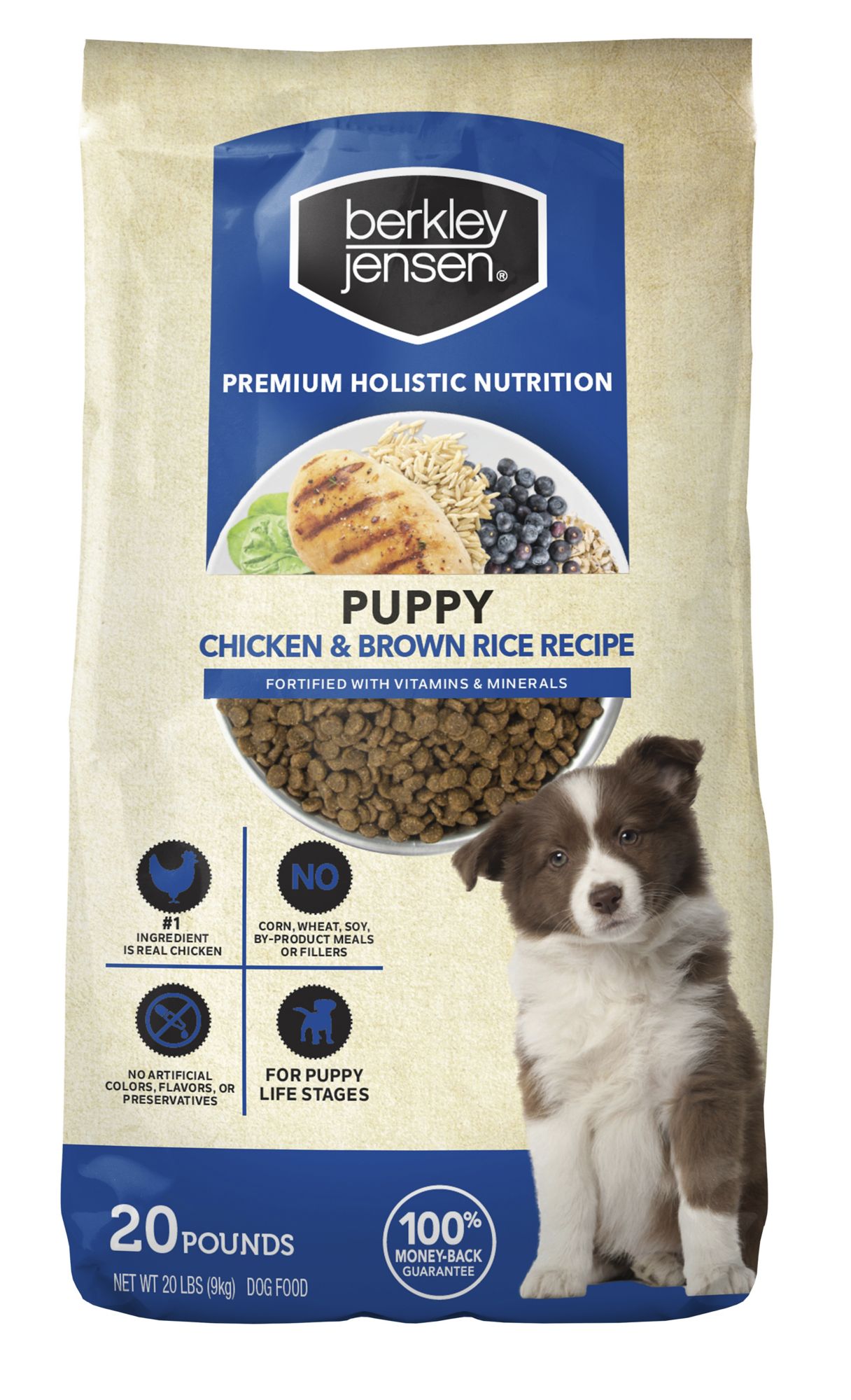 Berkley Jensen Chicken and Brown Rice Dry Dog Food For Puppies, 20 lbs.