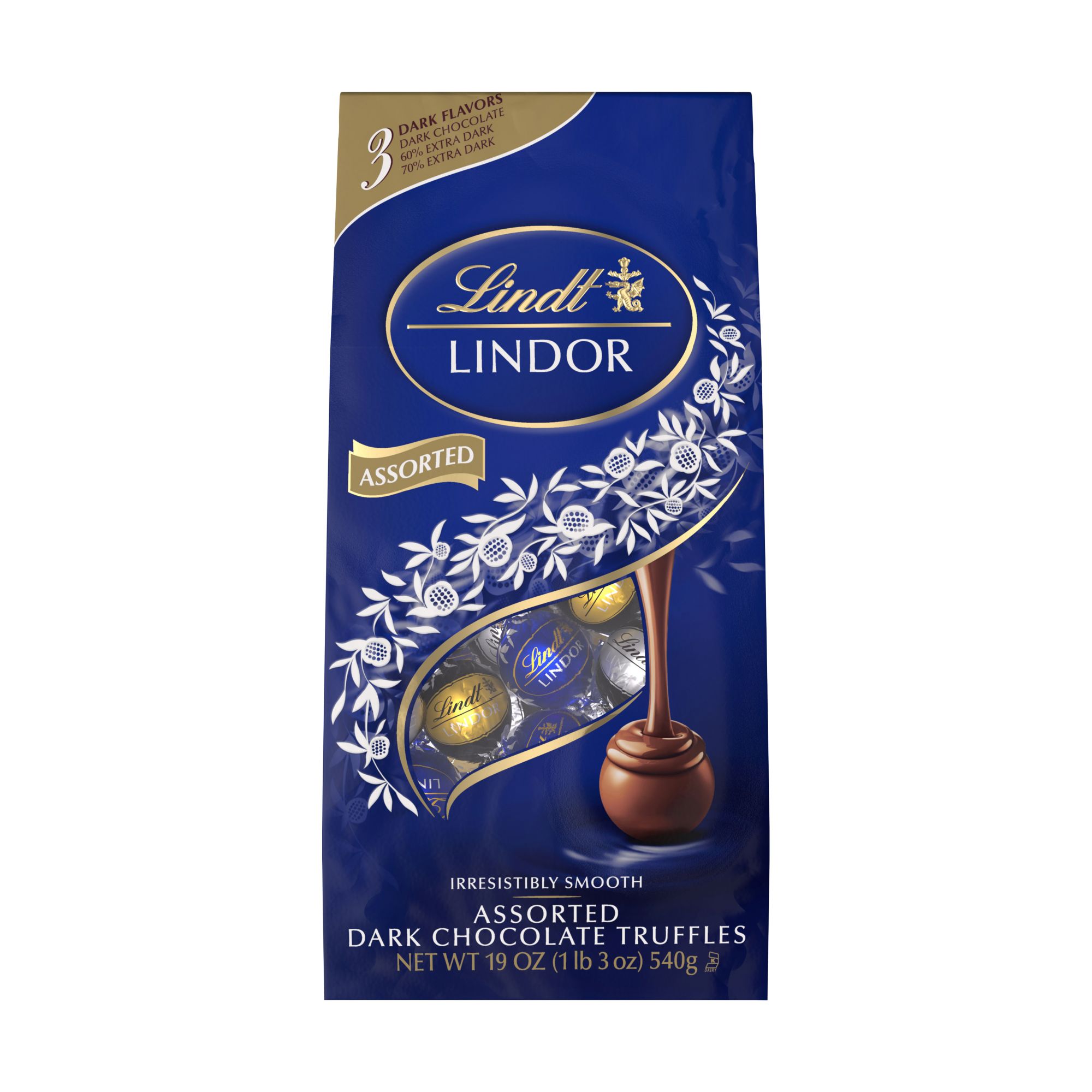 Lindt Lindor Assorted Dark Chocolate Truffles, 19 oz.