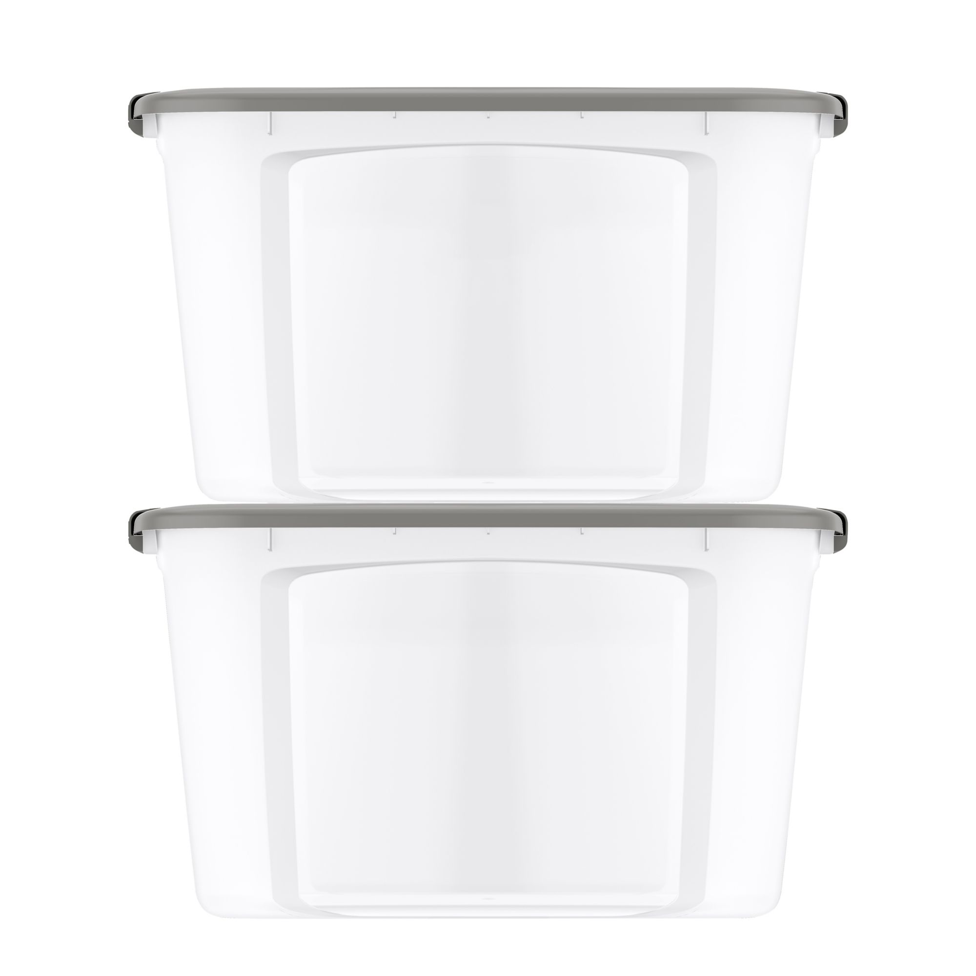 Bella Storage Solution 30-Gallons (121-Quart) Clear Tote with Latching Lid  at