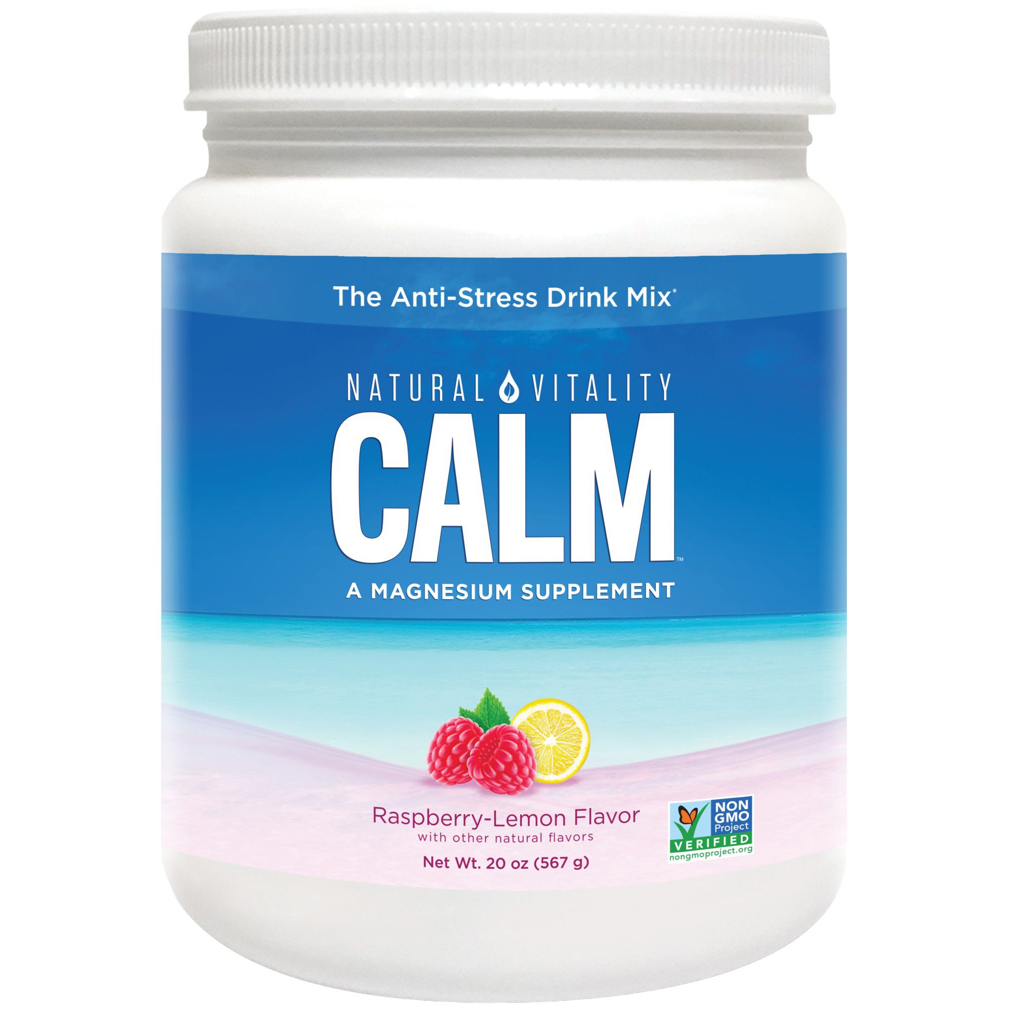 Natural Vitality Calm Raspberry Lemon Anti-Stress Drink Mix, 20 oz.