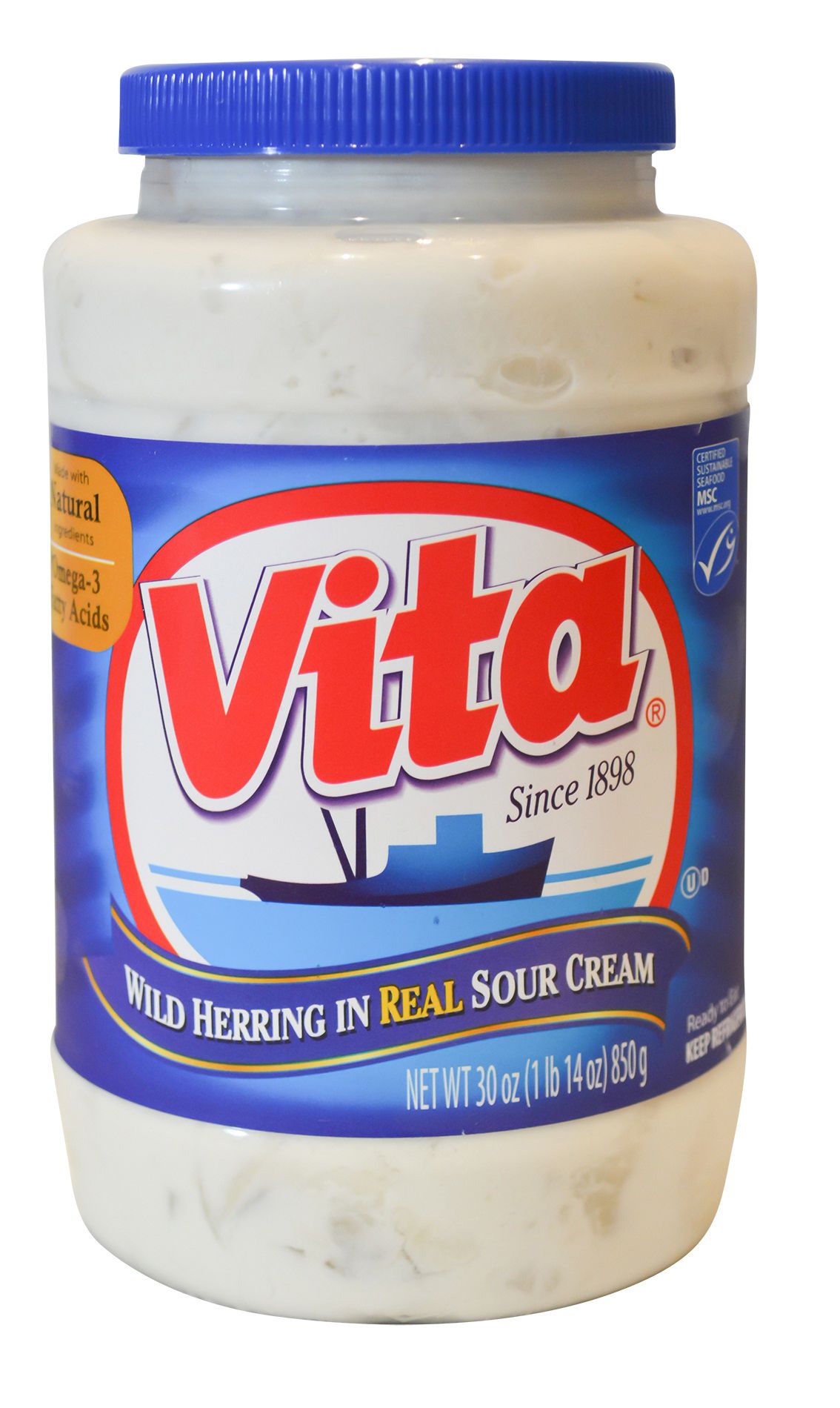 Vita Wild Herring in Real Sour Cream,  30 oz.