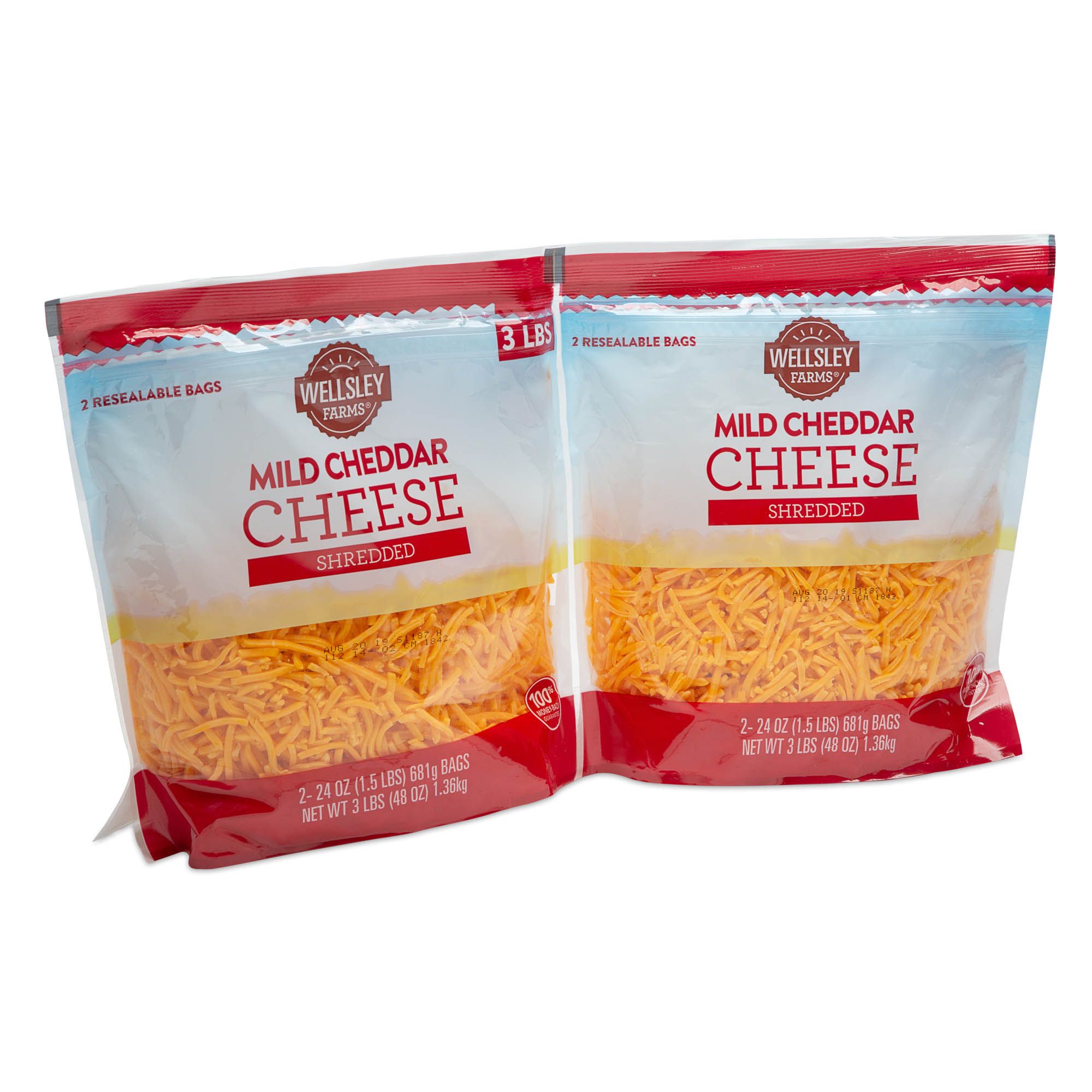 Wellsley Farms Mild Cheddar Shreds 2 ct./24 oz.