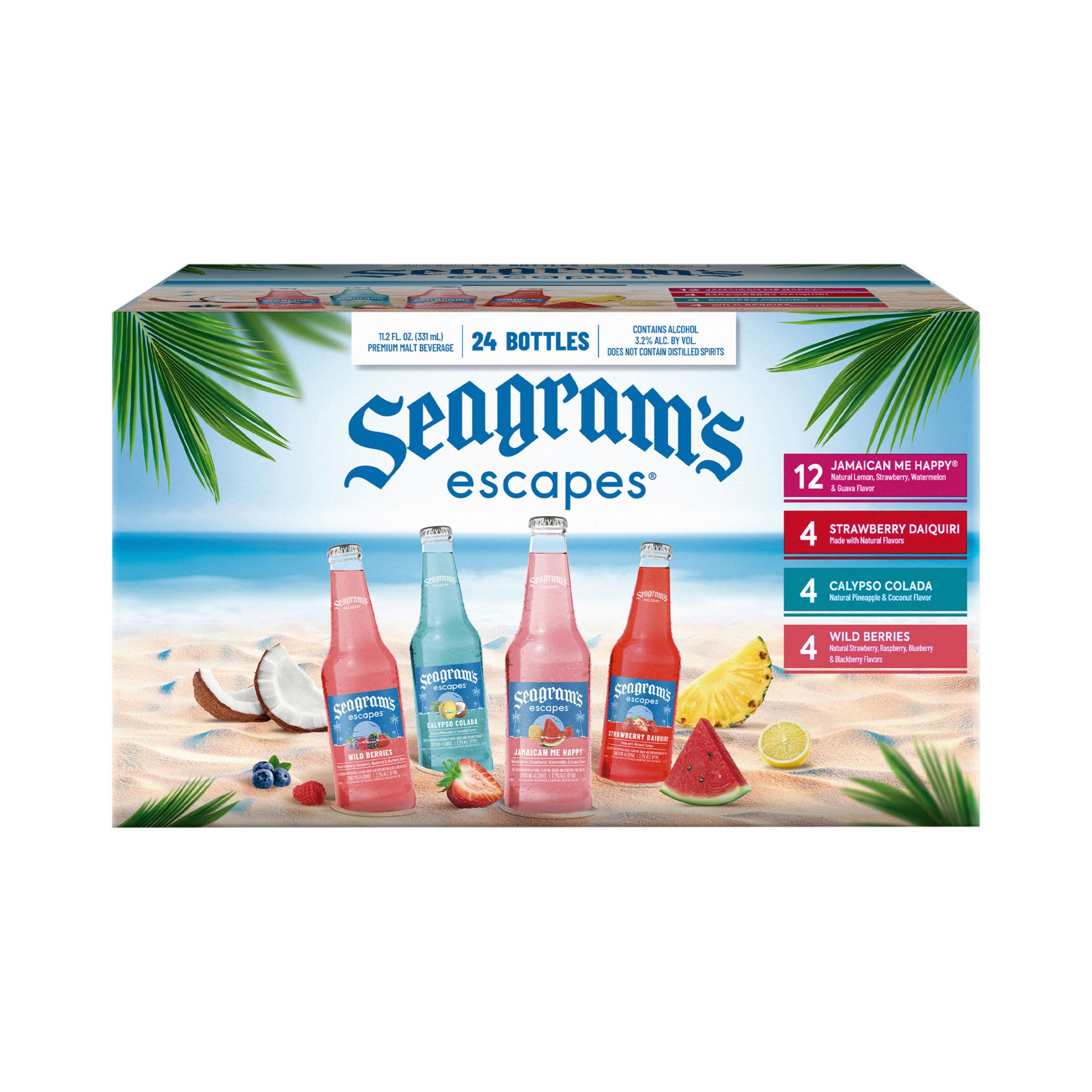 【Yac】CNP 1ml GELATO CBD CBG CBN CRD Seagrams Variety Coolers Bottles, 24 pk./11.2 oz. | BJ's