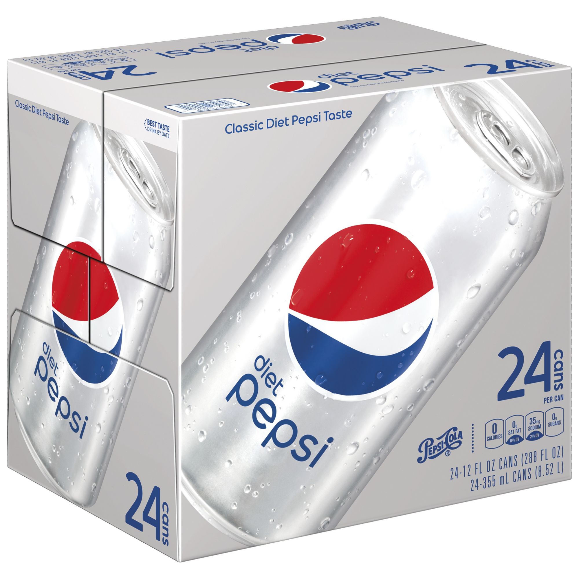 Diet Pepsi Soda Cans, 24 pk./12 oz.