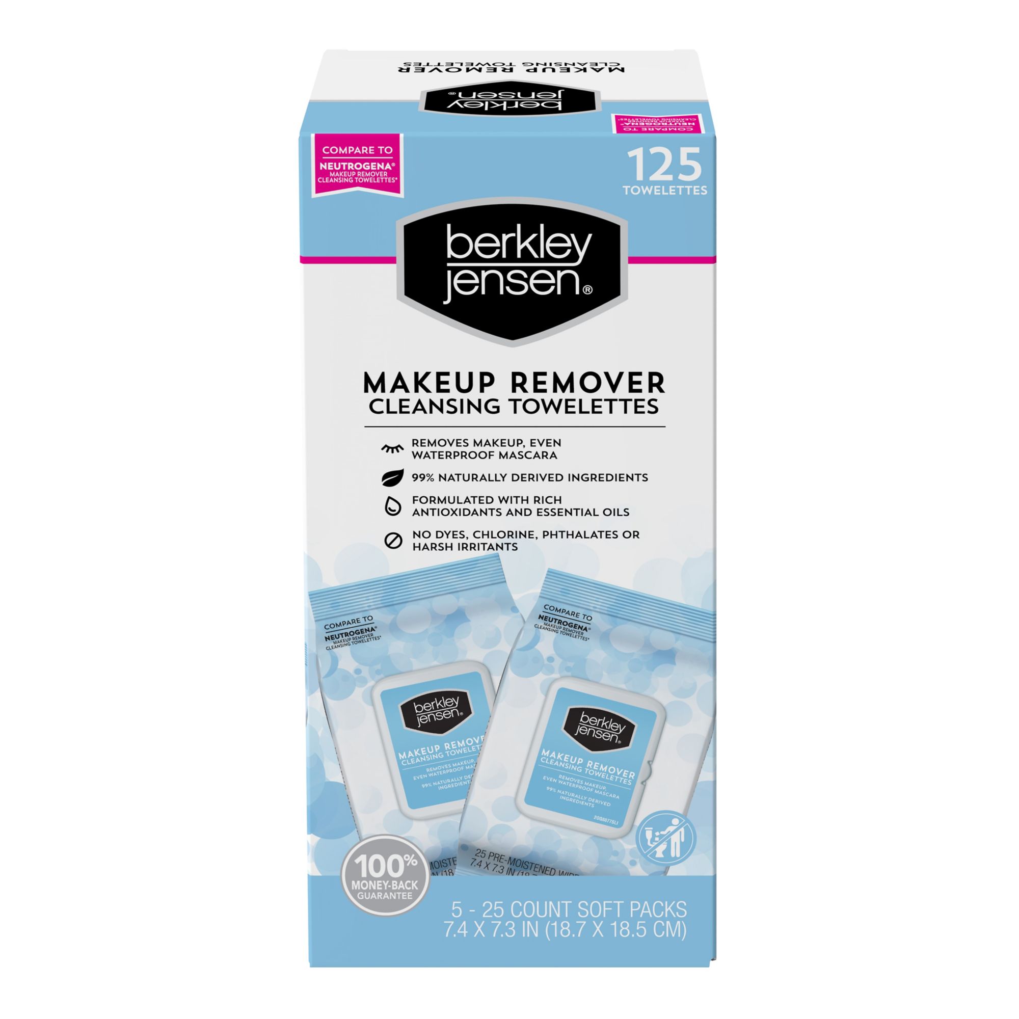 Berkley Jensen Makeup Remover Wipes - 125 ct