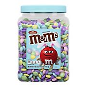 M&M'S Milk Chocolate Pastel Easter Candy Resealable Jar, 62 oz.