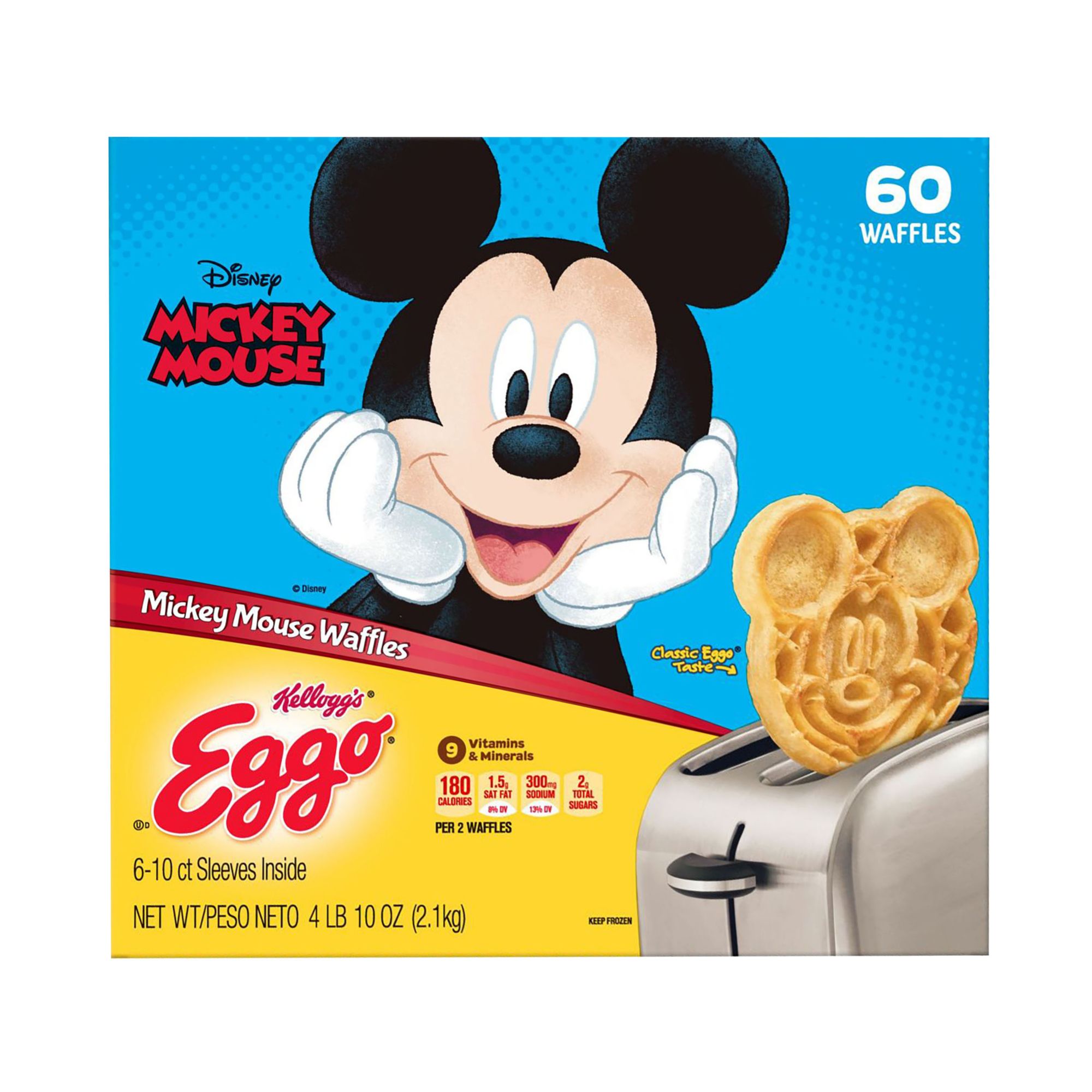 Eggo Mickey Mouse Waffles 60 Ct Bjs Wholesale Club