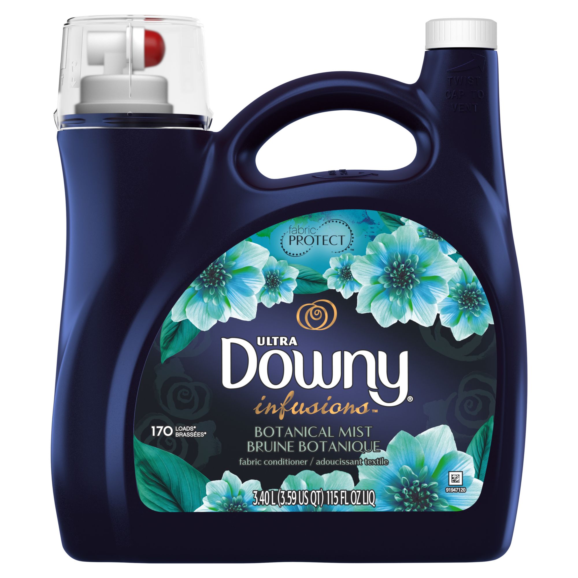 Downy Infusions Botanical Mist Liquid Fabric Conditioner 115 Fl Oz - 