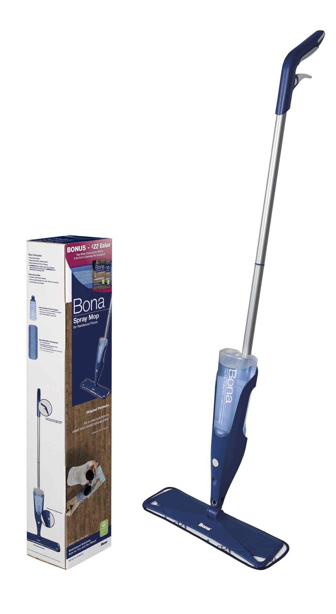 Bona Hardwood Floor Spray Mop With Two Refills Bjs Wholesale Club