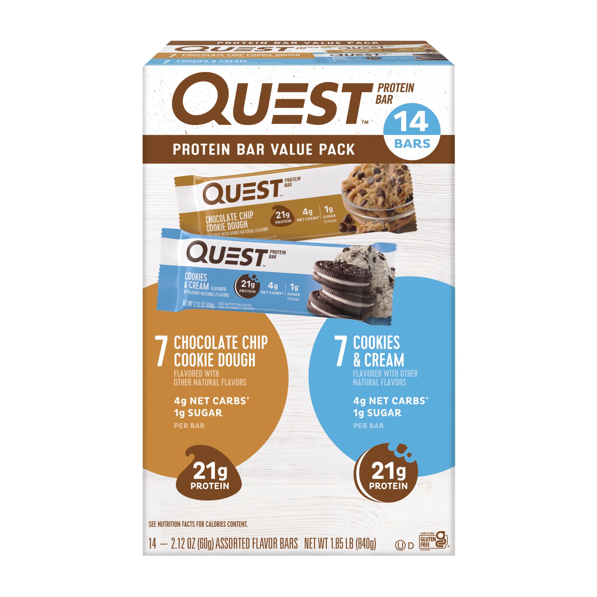 Quest Protein Bar Variety Pack, 14 ct.