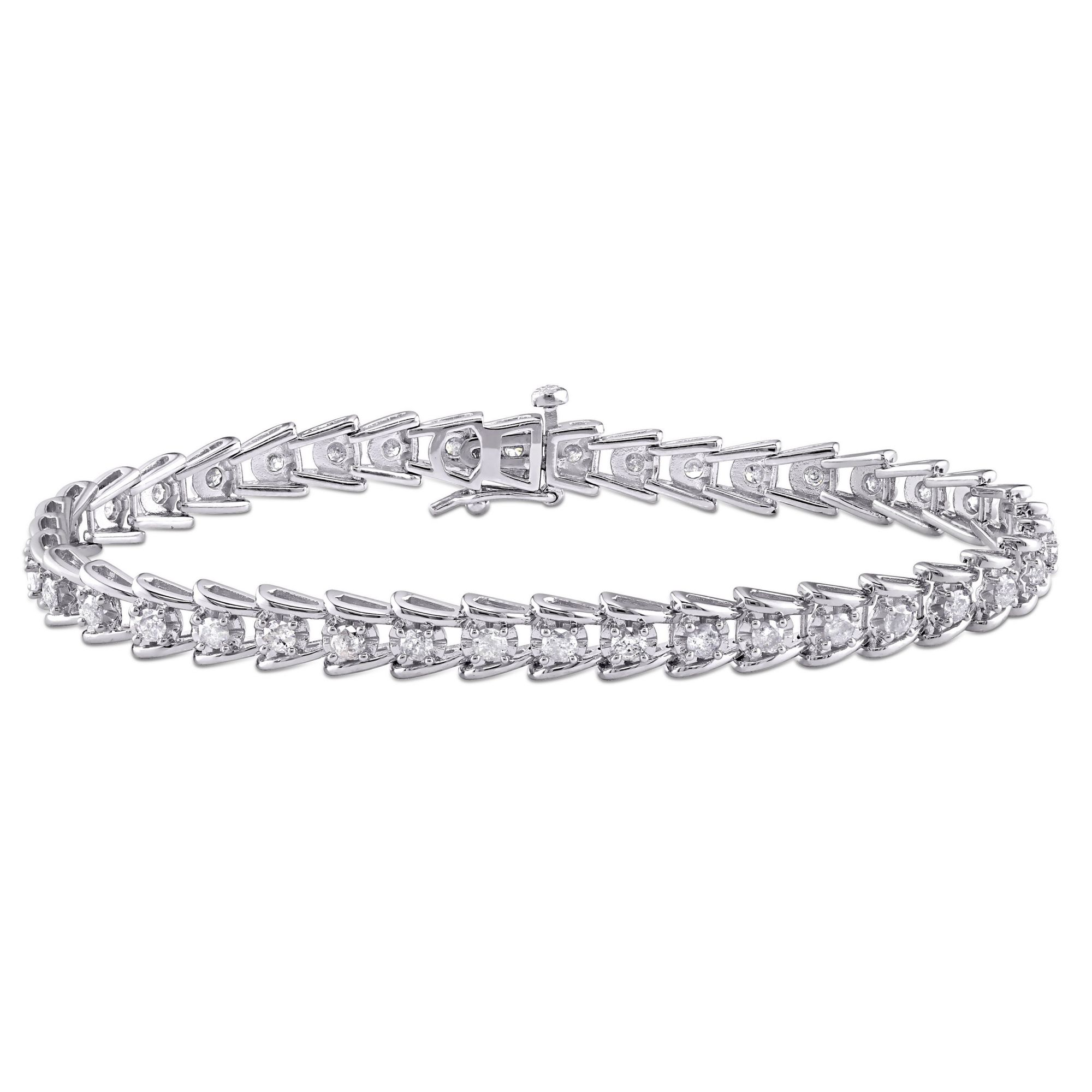 Kelsi Silver Diamond Leaf Tennis Bracelet – Belle Box Boutique